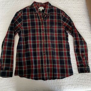 L.L. BEAN Scotch Plaid Flannel Shirt Relaxed Fit